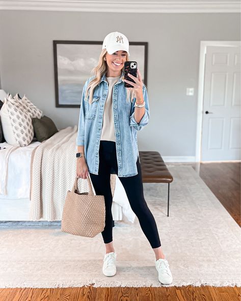 Women's Oversized Denim Boyfriend … curated on LTK Jean Shacket Outfit, Denim Shirt Outfit Women Casual, Oversized Denim Shirt Outfit, Denim Shacket Outfit, Oversized Jean Jacket Outfit, Chambray Shirt Outfit, Denim Shirt Outfit Women, Boyfriend Shirt Outfits, Chambray Shirt Outfits