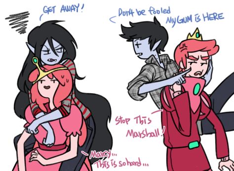 adventure time | marceline x princess bubblegum | bubbline | marshall lee the vampire king x prince gumball | gumlee Marshall Lee X Prince Gumball, Marshall Lee Adventure Time, Prince Gumball, Adventure Time Comics, Adveture Time, Marceline And Princess Bubblegum, Marceline And Bubblegum, Adventure Time Marceline, Marshall Lee