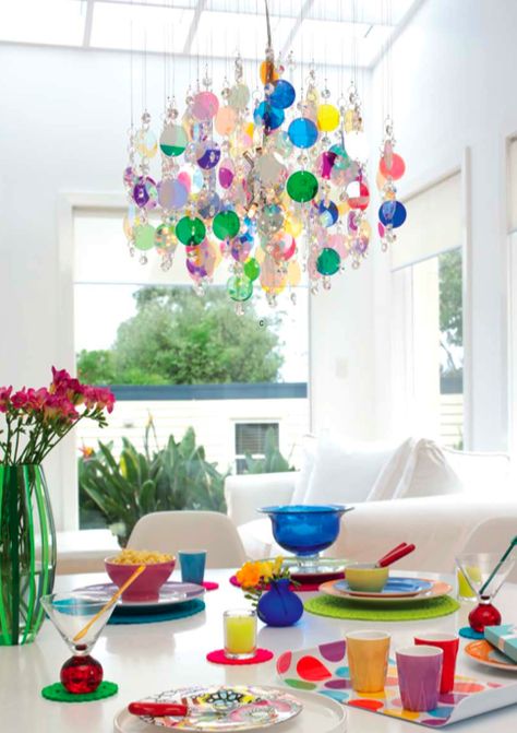 funky chandelier Royal Bedroom Design, Eclectic Lighting, Colorful Chandelier, Colorful Apartment, Colorful Space, Chandelier Bedroom, Sopot, Contemporary Chandelier, Beautiful Chandelier