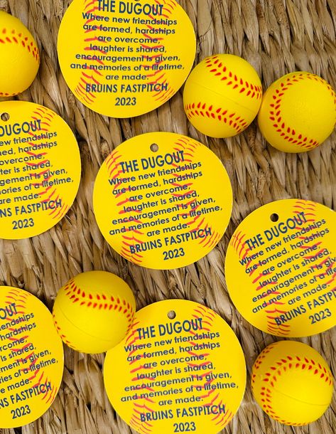 Treats For Softball Team, Softball Team Christmas Party Ideas, Softball Goodie Bag Ideas Team Gifts, Softball Goodie Bags For Players, Softball Treat Bags, Softball Team Gifts Goody Bags, Softball State Tournament Gifts, Softball Coach Gift Ideas, State Softball Goodie Bags