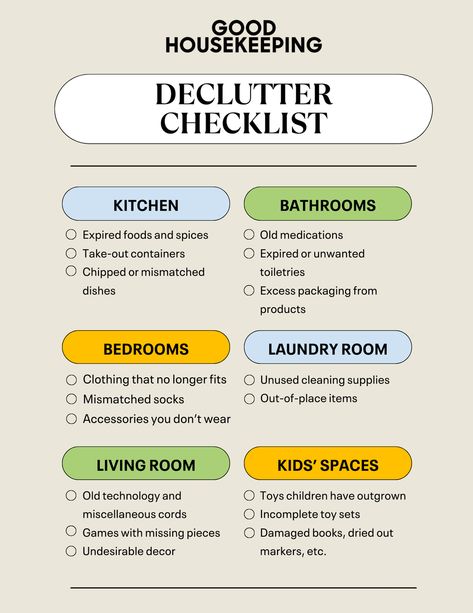 This Is How to Declutter Your Home Without Getting Overwhelmed Lego Table With Storage, Best Closet Organization, Declutter Checklist, Planning A Move, Take Out Containers, Old Technology, How To Declutter, Set Game, Todo List