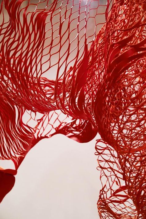 chiharu shiota out of my body Chiharu Shiota, Modern Theatre, Anish Kapoor, Eye Of The Storm, End Of The Week, Color Inspo, Japanese Artists, Textile Artists, Red Aesthetic