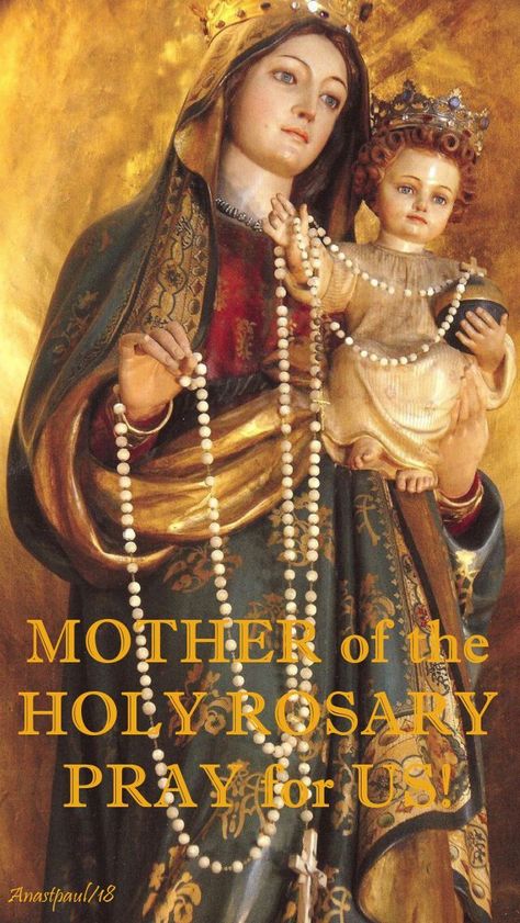 Thought for the Day - 12 October - Month of the Holy Rosary Catholic Kids Activities, Our Lady Of The Rosary, Lady Of The Rosary, Blessed Mother Statue, Pray The Rosary, Virgin Mary Art, Mother Mary Images, Thought For The Day, Jesus And Mary Pictures