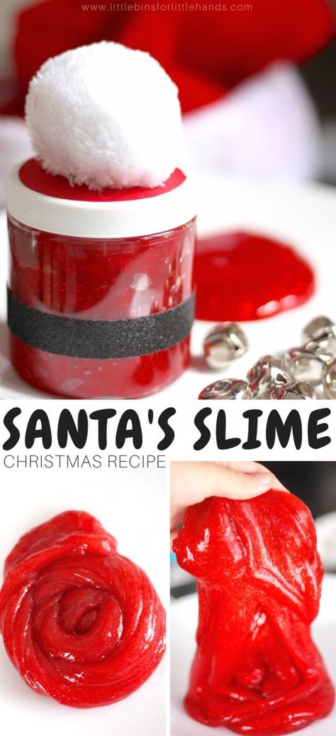 Slime Christmas, Slime Recipe Kids, Basic Slime Recipe, Christmas Slime, Kids Christmas List, Homemade Slime Recipe, Slime Making, Christmas Simple, Gifts For Guys