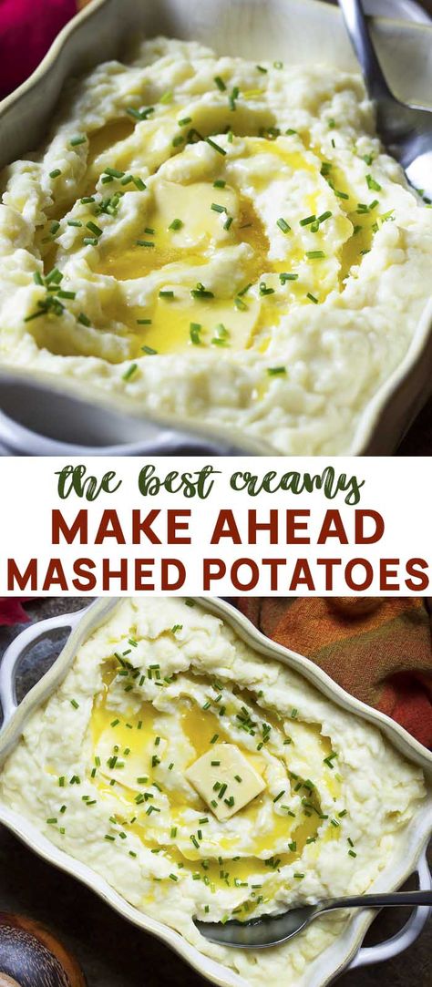 Mashed Potatoes For A Crowd, Potatoes For A Crowd, Mashed Potatoes Thanksgiving, Make Ahead Mashed Potatoes, Neuer Wallpaper, Creamy Potatoes, Best Mashed Potatoes, Thanksgiving Cooking, Potato Recipes Side Dishes