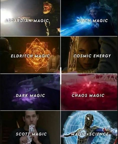 Different types of magic from Marvel Batman Fan Art, Types Of Magic, Chaos Magic, Anime Zodiac, Doremon Cartoon, True Interesting Facts, Elemental Magic, Super Powers Art, Writing Prompts For Writers