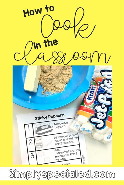 How to Cook in the Classroom - Cooking in the classroom can cover so many skills! Think life skills, communication, fine motor, social skills, inclusion, and more. That's why cooking with your students is a great activity for the general education teacher or special educator. This blog post will walk you through permission, supplies, seeking donations, working on social skills, and more. This will work great for ANY students! #CookingInTheClassroom #LifeSkills #SpecialEducation No Cook Recipes For The Classroom, Classroom Cooking Ideas, Classroom Recipes, Classroom Cooking, Counselling Resources, Thematic Teaching, Camp Recipes, Special Education Lesson Plans, Preschool Cooking