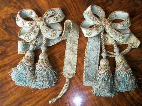 Shannon's mini blog: Melbourne Miniatures Show Tassels Fashion Clothing, Designer Tassels, Saree Tassels Designs, Saree Tassels, Tassels Fashion, Ribbon Work, Antique Textiles, French Antique, Ribbon Embroidery