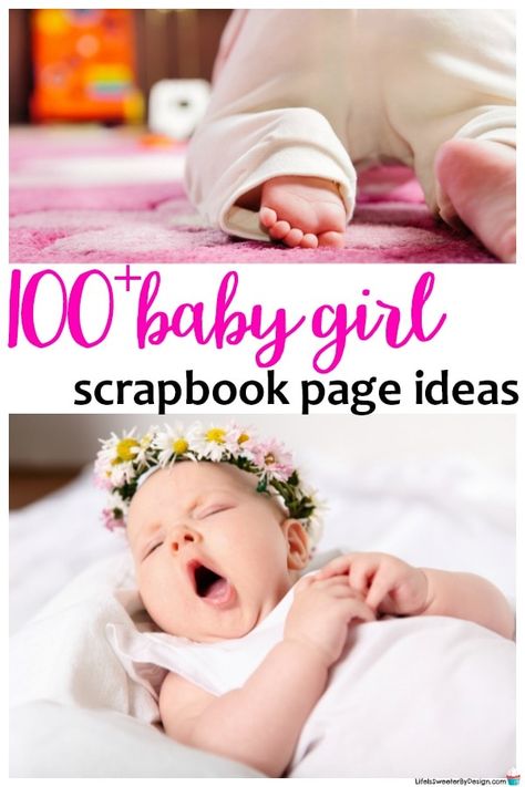 Baby Book Scrapbook Ideas, Free Scrapbook Templates, Book Cards Ideas, Scrapbook Layouts Baby Girl, Ideas For Your Journal, Scrapbook Baby Book Ideas, Baby Shower Scrapbook