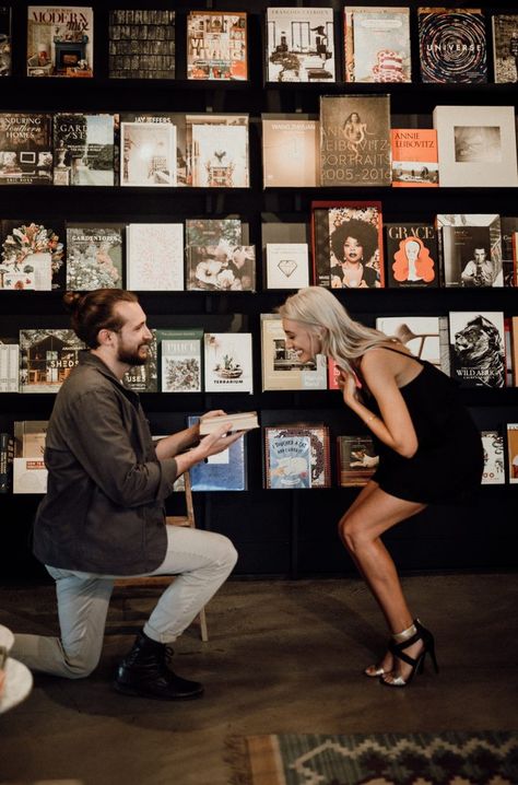 Dreamy Proposal, Library Photo Shoot, Book Proposal, Library Aesthetic, How We Met, The Perfect Girl, Wedding Session, Marriage Proposal, Proposal Engagement