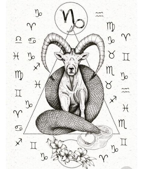 Happy Birthday Month, Ram Tattoo, Capricorn Aesthetic, Capricorn Art, Capricorn Constellation, Horoscope Tattoos, Capricorn Tattoo, Capricorn Life, Capricorn Traits