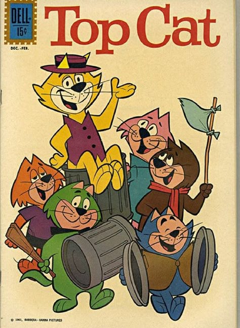 Cartoons 60s, 60s Cartoons, Old Cartoon Characters, Hanna Barbera Cartoons, Old School Cartoons, Tv Vintage, School Cartoon, Top Cat, Classic Cartoon Characters