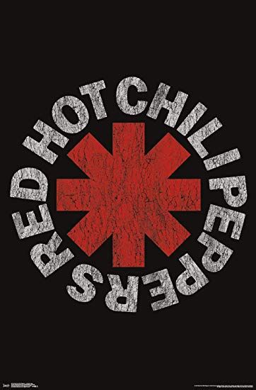 AmazonSmile: Trends International Red Hot Chili Peppers-Vintage Logo Mount Bundle Wall Poster 22.375" x 34" Multi: Posters & Prints Rockband Logos, Red Hot Chili Peppers Poster, Red Hot Chili Peppers Logo, Rock Band Logos, Rock Band Posters, Band Poster, Band Wallpapers, Hottest Chili Pepper, Logo Wall