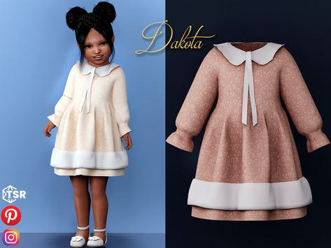 The Sims Resource - Dakota - Cute floral dress Ts4 Child Cc Clothes, Sims 4 Infant Dress, Sims Cc Finds, Ts4 Kids Cc Clothes, Sims Kids Clothes, Sims Cc Clothes Kids, Sims 4 Cc Children Clothes, Sims 4 Kid Clothes, Kids Clothes Sims 4 Cc