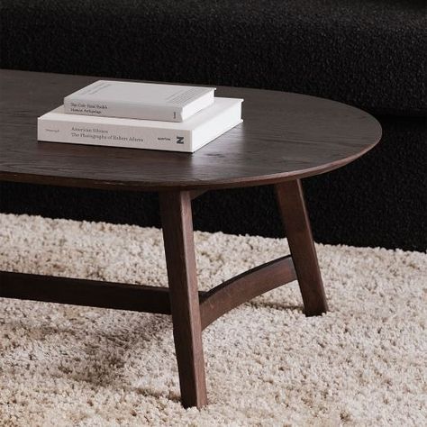 Modern Coffee Tables | West Elm Vintage Oval Coffee Table, Small Oval Coffee Table, Simple Wood Coffee Table, Dark Coffee Table, Dark Brown Coffee Table, Coffee Table Fall Decor, Coffee Table Oval, Oval Wood Coffee Table, Dark Wood Coffee Table