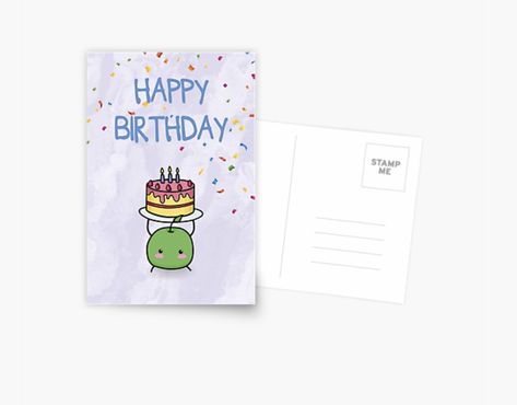 Stardew Valley Birthday Card, Stardew Valley Junimo, Birthday Cake Greetings, Happy Birthday Cards Diy, Happy Birthday 18th, Birthday Stamps, Birthday Captions, Postcards For Sale, Birthday Cards Diy