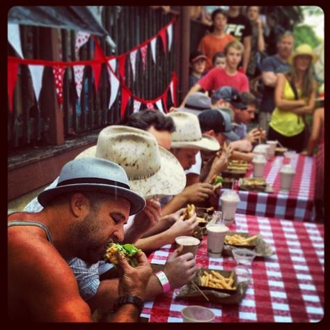 Burger-eating competition. #BangalowShow2013 | Flickr - Photo Sharing! Competitive Eating, Willy Wonka, A Level Art, Photo Sharing, Red, Art