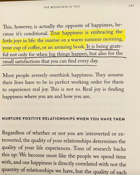 The Mountain is You - Brianna Weist #booklover #quotes The Mountain Is You Book Quotes, The Mountain Is You, Briana Wiest, Brianna Weist, Booklover Quotes, Brianna Wiest, Fully Booked, Unique Perspective, Finding Happiness