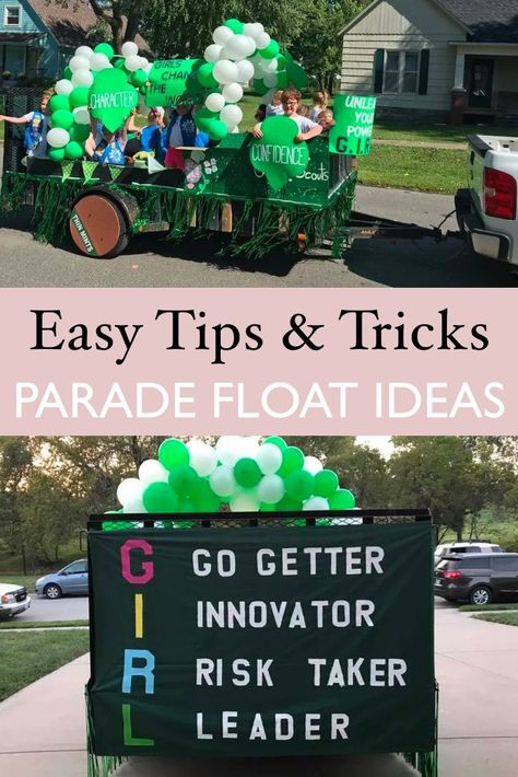 13Tips for Inexpensive Parade Float Ideas - Ultimate DIY Guide Best Parade Floats Ideas, Parade Float Ideas Cheerleaders, Float Building Ideas Parade, Parade Float Balloon Arch, Float For Parade Ideas, How To Build A Float For A Parade, Wrestling Parade Float Ideas, Cheerleader Float For Parade, Trailer Float Parade Ideas