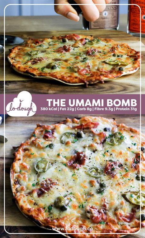 Low-Cal, Umami-Packed Pizza - 'The Umami-Bomb!' – Lo-Dough Anchovies Pizza, Anchovy Pizza, Japanese Pizza, Calories Pizza, Low Calorie Pizza, Pizza Project, Chicken Gyro Recipe, Pizza Oven Recipes, Meat Pizza