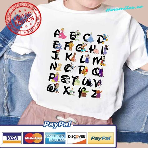 Disney Teacher Shirts Ideas, Teacher Disney Shirts, Disney Teacher Gifts, Disney Teacher Shirts, Disney Teacher, Alphabet Characters, Characters Disney, Disneyland Shirt, Cute Teacher Outfits