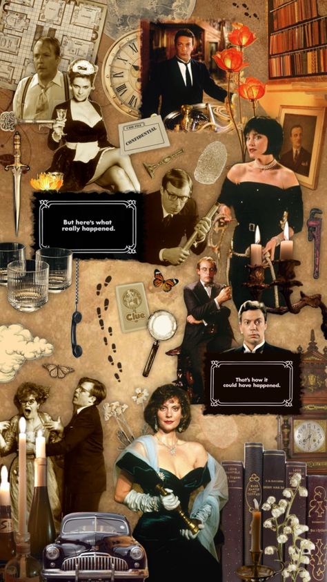 #clue #movie #movies #darkacademia  #film #films #books #fall #fallaesthetic #lightacademia Roaring 20s Birthday, Clue Movie, Michael Mckean, Spooky Dinner, Clue Board Game, Clue Party, Mystery Dinner Party, Mystery Dinner, Best Movie Posters