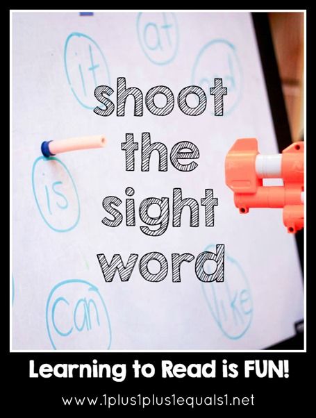 Shoot the Sight Word!  Great fun for active young learners! #literacy #kindergarten The Sight Word, Sight Word Fun, Teaching Sight Words, Learning To Read, Sight Words Kindergarten, Sight Word Practice, Sight Word Activities, Sight Word Games, Word Practice