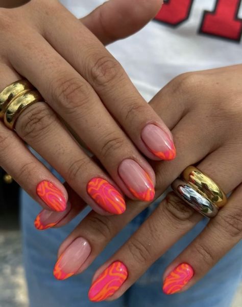 Cruise Nails, Spring Acrylic Nails, Broken Nails, Simple Gel Nails, Summery Nails, Vibrant Nails, Almond Acrylic Nails, Cute Gel Nails, Vacation Nails