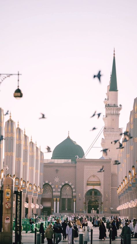 Makkah Background, Madinah Wallpaper, Madinah Aesthetic, Pakistan Funny, Mecca Madinah, Social Media Images Design, Beautiful Mosque, Milad Un Nabi, Medina Mosque