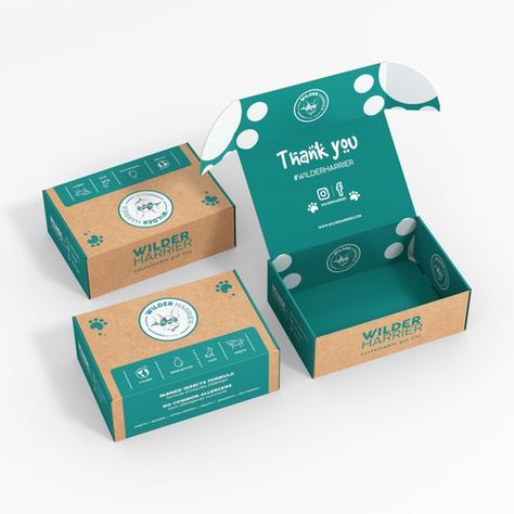 Pet Packaging Design Boxes, Pet Box Packaging, Pet Product Packaging, Kraft Box Packaging Design, Branding Design Packaging Boxes, Packing Box Design Ideas, Shipping Box Packaging Design, Packing Design Ideas, Package Design Box