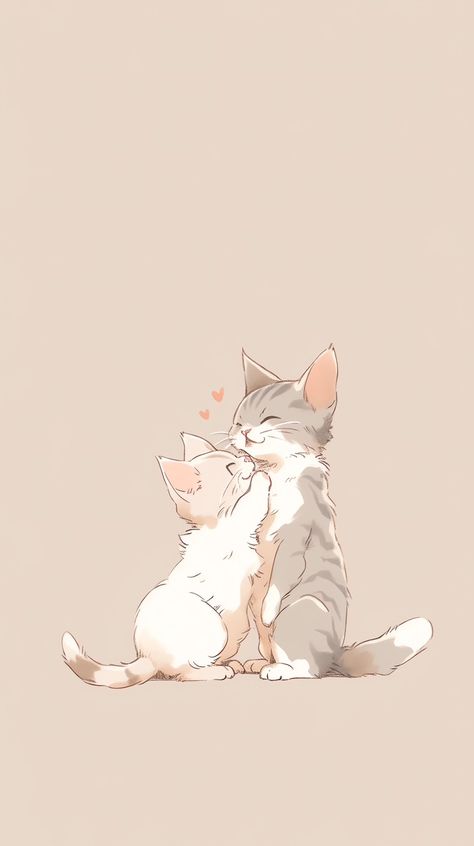 Ed Wallpaper, Cat Phone Wallpaper, Chat Kawaii, Kitten Drawing, Cute Cat Wallpaper, Cute Simple Wallpapers, Cool Wallpapers Art, Dessin Adorable, Cute Little Drawings