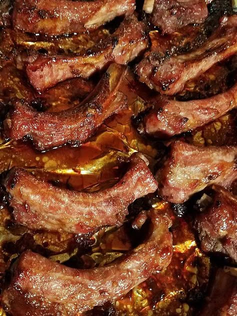 Ribs In Instant Pot, Garlic Ribs Recipe, Garlic Ribs, Ribs Instant Pot, Honey Garlic Ribs, Ribs In Oven, Ribs Recipes, Rib Meat, Baked Ribs