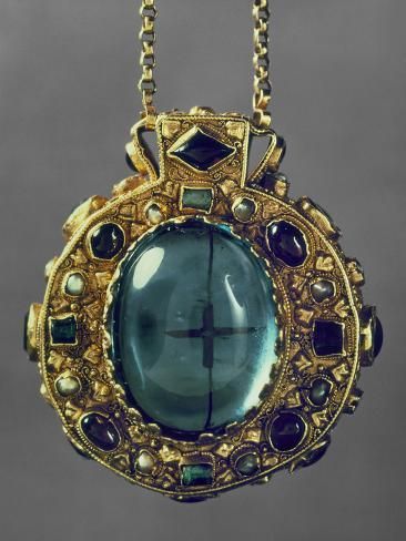 size: 24x18in Photographic Print: Charlemagne (742-814) : City Square, Grandmother Jewelry, Inexpensive Jewelry, Semi Precious Gems, Silver Jewelry Necklace, Jewelry Tags, Popular Jewelry, Ancient Jewelry, Retro Jewelry