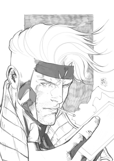 ArtStation - Editing Gambit (fanart) Gambit Comic Art, Comic Book Art Style Sketch, Gambit Xmen Fanart, Gambit Drawing, Comic Line Art, Gambit Fanart, Gambit Art, Comic Artstyle, Gambit Xmen