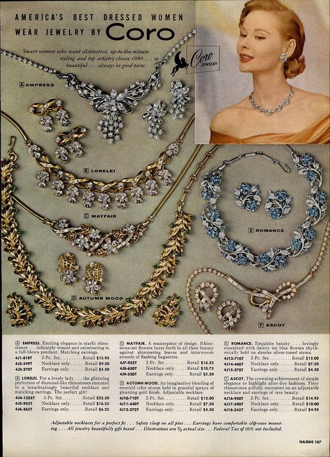 Jewellery Advertising, Jane Russell, Coro Jewelry, Walmart Jewelry, Golden Leaf, Jewelry Ads, Costume Jewelry Necklaces, Vintage Jewels, Pink Champagne