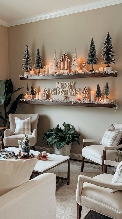 Discover simple yet impactful Christmas decor ideas for your living room that will instantly add holiday cheer. Christmas Living Room Decorating Ideas, Cozy Crafts, Diy Christmas Deco, Christmas Living Room Decor Ideas, Christmas Living Room Decor, Christmas Decorations Apartment, Christmas Living Room, Easy Christmas Decorations, Christmas Decorations Living Room