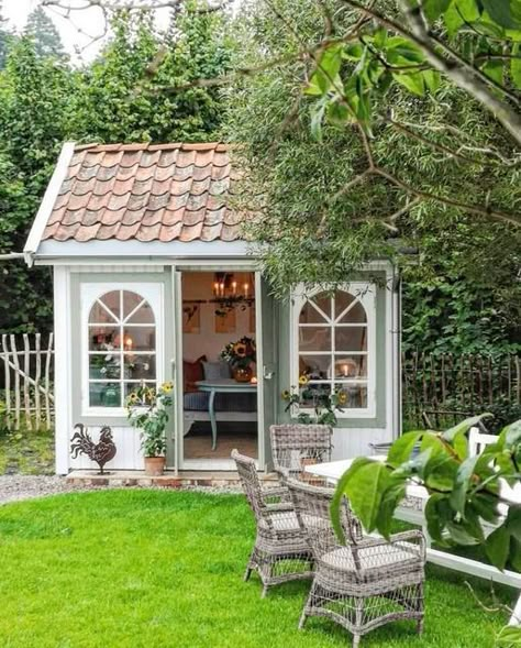 Cottage Garden Sheds, Vibeke Design, Craft Shed, Garden Nook, Backyard House, Backyard Studio, Backyard Sheds, Backyard Shed, She Sheds