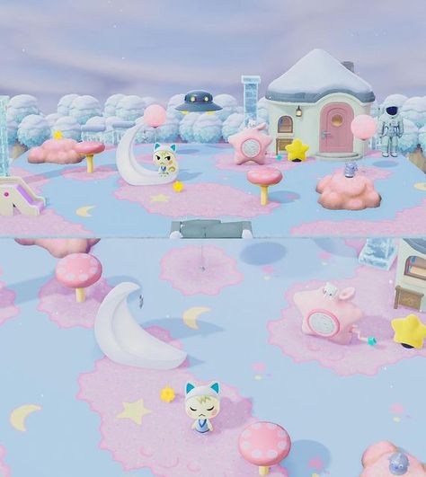 𝚝 𝚒 𝚗 𝚢 ☁️ on Instagram: "☁️ marshal’s planet 彡☆ﾟ.*･｡ﾟ Happy Thursday! 💫 how has everyone been this week? ʚ here’s a prototype for a pink alien planet on hhp, what do we think? ɞ 💫 ☁️ 💫 #animalcrossing #acnh #newhorizons #animalcrossingnewhorizons #nintendo #animalcrossingcommunity #animalcrossingnh #acnhcommunity #acnhidea #cozygaming #animalcrossingfandom #animalcrossingideas #acnhinspiration #あつ森 #どうぶつの森 #lofi" Animal Crossing Etoile, Acnh Sky Island, Acnh Alien Island, Acnh Cloud Island, Acnh Cosmos, Acnh Celestial, Acnh Hacks, Acnh Strawberry, Acnh Pathways