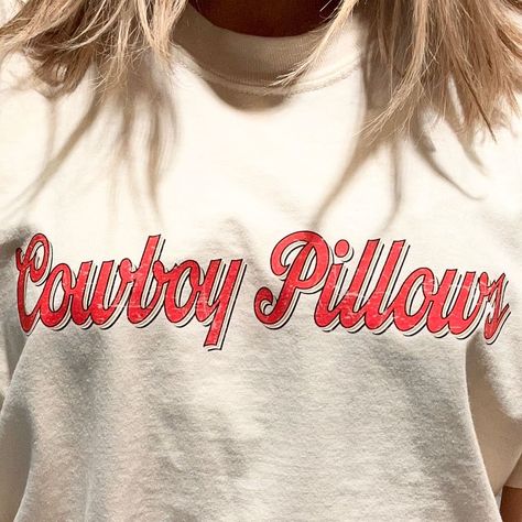 let your cowboy lay his head on your pillows today with our newest tee ❣️ match with a black maxi skirt or your favorite pair of jeans for the perfect western vintage look. shop now with our website in the link! #smallbusiness #cowboy Vintage Cowboy Shirt, Loved By A Cowboy Shirt, Urban Cowboy T Shirts, Cowboy T-shirt, Cowboy Pillow, Vintage Relaxed Fit T-shirt For Rodeo, Black Maxi Skirt, Vintage Looks, Maxi Skirt