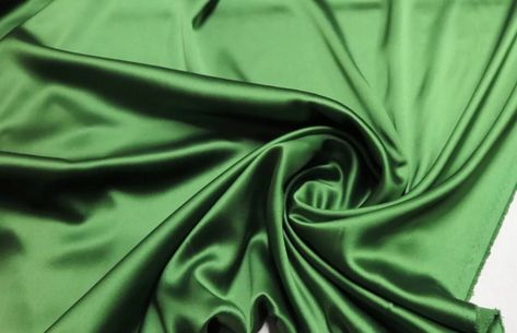 4-Ply Silk Crepe backed satin fabric, luscious Avocado Green, 54″ wide.