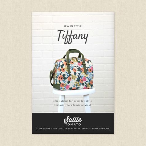 Tiffany Satchel Sewing Pattern by Sallie Tomato - Hawthorne Supply Co Satchel Sewing Pattern, Sallie Tomato, Purse Sewing Patterns, Purse Hardware, Indie Sewing Patterns, Cork Fabric, Modern Fabric, Handmade Fashion, Creative Life