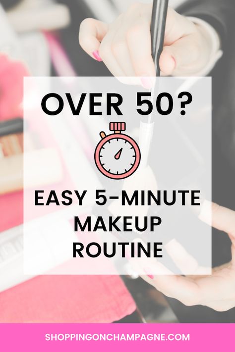 Don't spend an hour on your makeup! If you're a woman over 50, it's time to embrace your bucket list and spend less time prepping for your life goals. Here's how to do your makeup in 5 minutes with a simple routine to help you get your day off on the right foot. How To Apply Makeup For Over 50, Makeup For Women Over 50, How To Wear Makeup, Revlon Lip, Simple Routine, Lash Extension Mascara, 5 Minute Makeup, Makeup Over 50, Artist Tips