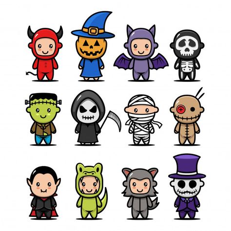 Cartoon Halloween Characters, Halloween Costumes Cartoon, Halloween Costume Cartoon, Halloween Character Design, Halloween Cartoon Characters, Nft Ideas, Halloween Origami, Cute Halloween Costume, Zombie Halloween Costumes