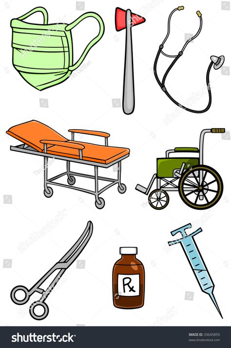 A selection of instruments and equipment used at a hospital. #Ad , #Ad, #instruments#selection#hospital#equipment Hospital Clipart, Hospital Illustration, Hospital Equipment, Medical Instruments, Layout Template, Medical Equipment, Nursing, Stock Illustration, Stock Vector