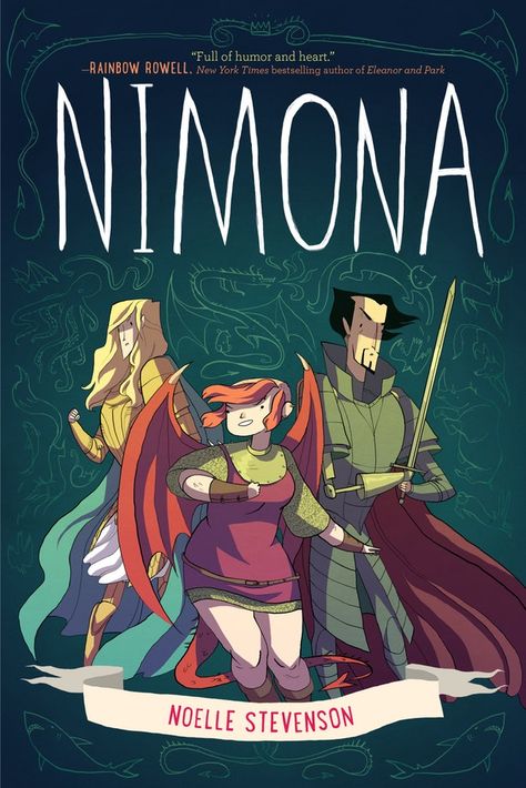 Nimona Fan Art, Noelle Stevenson, Book Tag, Eleanor And Park, Rainbow Rowell, National Book Award, Comic Shop, Ya Books, Books Young Adult