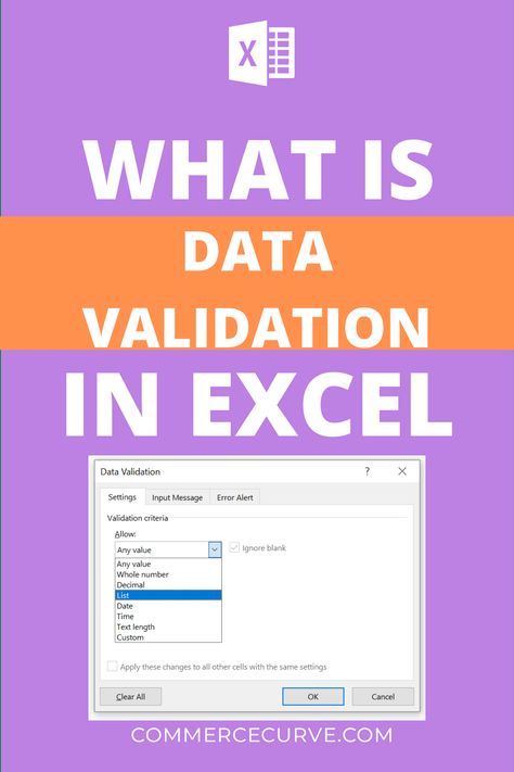 Data Validation In Excel, Accounting Assistant, Business Spreadsheets, Excel Shortcuts Cheat Sheets, Excel For Beginners, Computer Science Programming, Basic Computer Programming, What Is Data, Data Validation