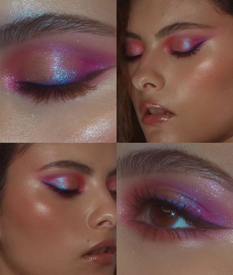 Colors That Go With Magenta, Fuchsia Eye Makeup, Fuchsia Makeup Looks, Fuschia Makeup Looks, Dark Pink Eye Makeup, Fushia Makeup, Magenta Makeup Look, Magenta Eye Makeup, Fuchsia Makeup