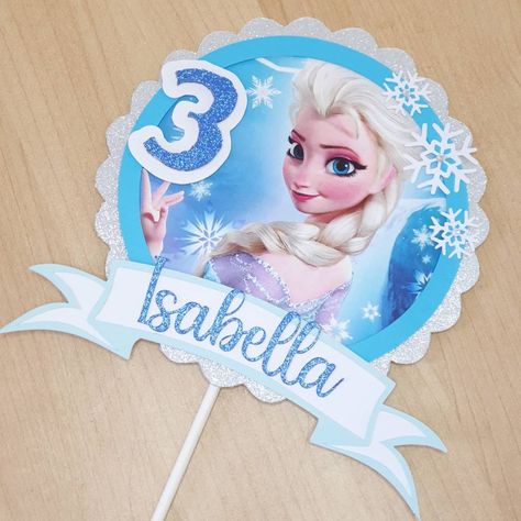 Frozen Cricut, Pastel Frozen, Frozen Cake, Frozen Birthday Party, Frozen Birthday, 5th Birthday, Candy Bar, Cake Topper, Cake Toppers