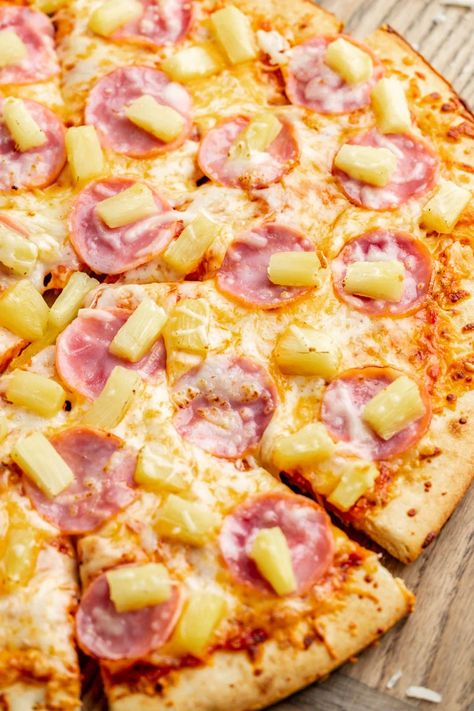 Discover the perfect balance of sweet and savory with our mouthwatering Hawaiian Pizza recipe! Experience the tropics in every bite with this easy-to-follow guide. #HomemadePizzaandMovieNight