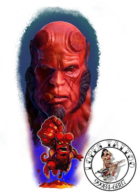 Marvel Tattoo Ideas, Bullet Tattoo, Hellboy Tattoo, Honeycomb Tattoo, Bio Organic Tattoo, Hell Boy, Colored Tattoo Design, Chicano Tattoos Sleeve, Organic Tattoo